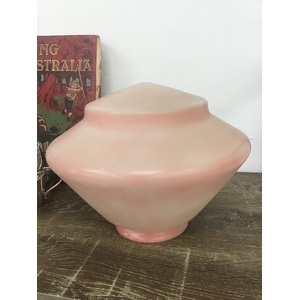 ART DECO Pink Glass Light Lamp Shade 