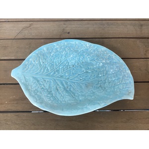 VINTAGE Sandland Ware Blue Leaf Dish