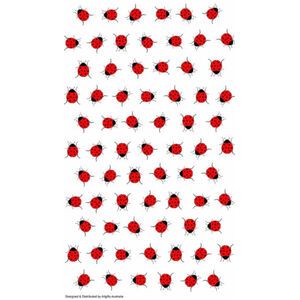 Ladybug Ladybird Print Tea Towel - 100% Cotton