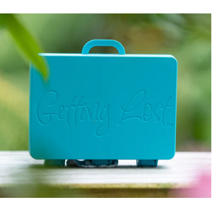 Getting Lost - Empty Suitcase Container - Turquoise Rivers