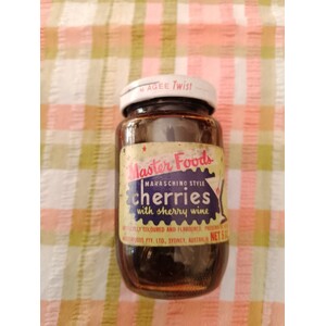 VINTAGE Master Foods Maraschino Style Cherries Jar - 5 Ounce 