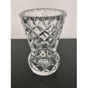 Vintage Thistle Vase - Clear Glass - 9 cm Tall