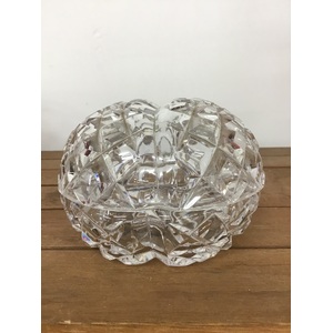 VINTAGE Crystal Lidded Trinket Dish 