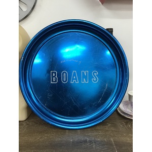 VINTAGE Boans WA Anodised Aluminium Tray - Round Blue