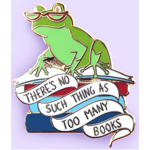 No Such Thing As Too Many Books Lapel Pin - Jubly-Umph Originals