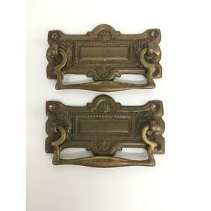 VINTAGE Brass Drawer Pulls x 2 