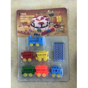 VINTAGE Birthday Cake Candles & Holders - Choo Choo Train 