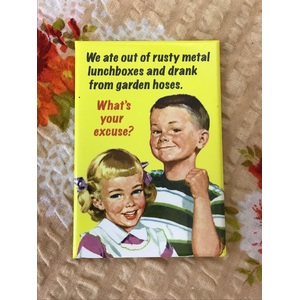 Rusty Metal Lunchboxes - Funny Fridge Magnet - Retro Humour 