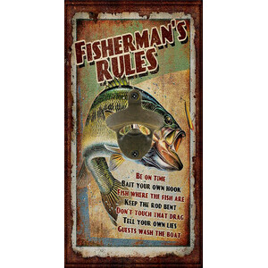 Fisherman's Rules Wall Bottle Opener