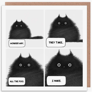 Greeting Card - Purr in Ink Design - All the Poo