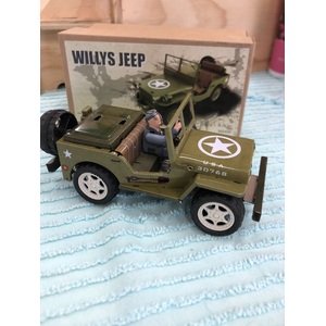 Willys Army Jeep - Wind Up Tin Toy