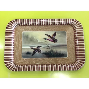 VINTAGE Tin Tray - Ducks - Rectangular 