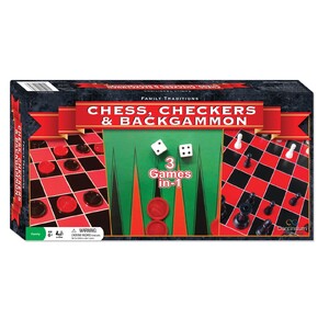 Chess Checkers & Backgammon 3 Games In 1