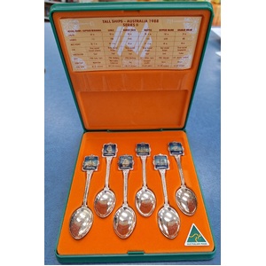 Vintage Bicentennial Souvenir Spoon Set - Australia Tall Ships 1988 Series 2