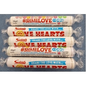 Swizzel's Love Hearts Roll - Lot of 5