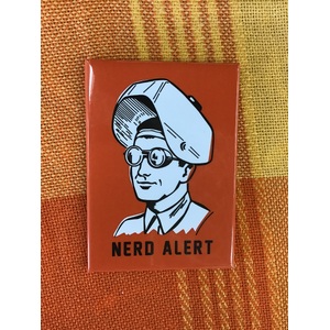 Nerd Alert - Funny Retro Fridge Magnet