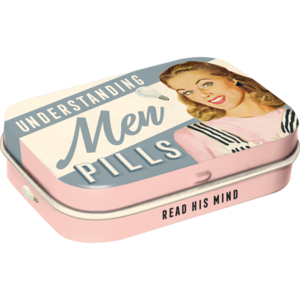 Retro Mint Tin - Understanding Men Pills - Pink - Sugar Free Mints