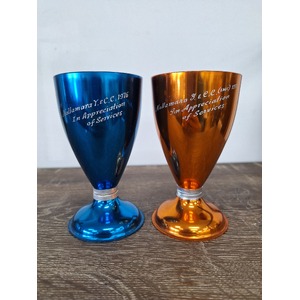 1970's Anodised Cup Set of Two - Nollamara Western Australia - Y. & C.C INC