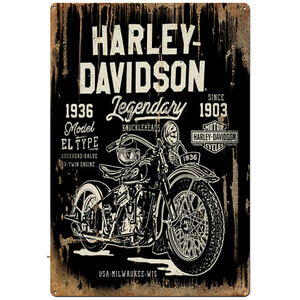 Harley Davidson Legendary Knuckleheads - Retro Tin Sign