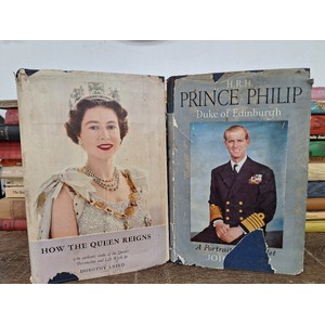 VINTAGE 1959 How the Queen Reigns & Prince Philip A Portrait by His Valet Books by Dorothy Laird & John Dean