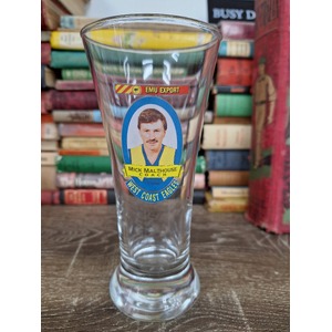 VINTAGE Emu Export West Coast Eagles Beer Glass - Mick Malthouse