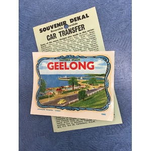 VINTAGE Souvenir Car Sticker Decal - Eastern Beach Geelong Victoria