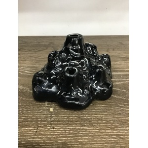 VINTAGE Ceramic Flower Frog - Black Rock - Made in England 