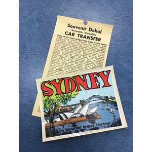 VINTAGE Souvenir Car Sticker Decal - Sydney NSW