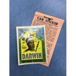 VINTAGE Souvenir Car Sticker Decal - Darwin NT