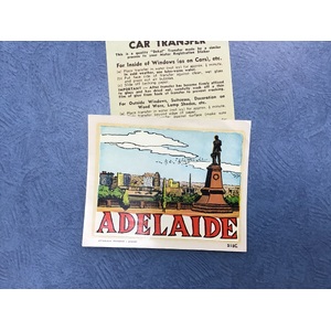 VINTAGE Souvenir Car Sticker Decal - Adelaide SA