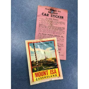 VINTAGE Souvenir Car Sticker Decal - Mt Isa QLD