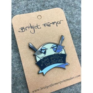 Away With The Fairies - Enamel Pin - Fairy Wren Pin