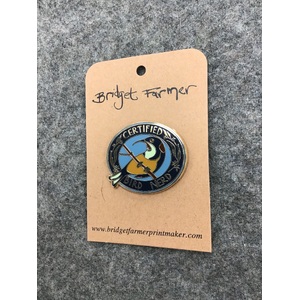 Certified Bird Nerd - Enamel Pin - Bird Watching