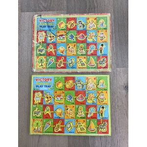 VINTAGE Victory Alphabet Play Tray Puzzle - Made in England