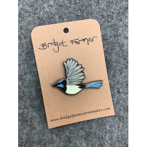 Fairy Wren - Enamel Pin - Blue Wren Pin