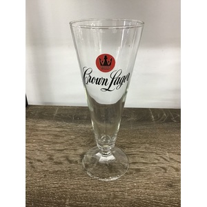 VINTAGE Crown Lager Beer Glass