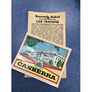 VINTAGE Souvenir Car Sticker Decal - Canberra ACT