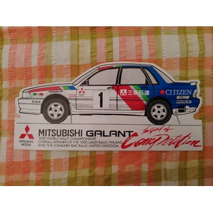 1989 Mitsubishi Motors World Rally Championship Sticker - Mitsubishi Galant 