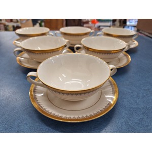 Vintage Noritake Japan Handled Soup Coupe Bowl Set of 6 - Edinburgh 7146