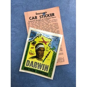 VINTAGE Souvenir Car Sticker Decal - Darwin Northern Territory