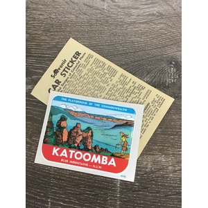 VINTAGE Souvenir Car Sticker Decal - Katoomba NSW