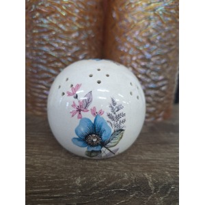 VINTAGE Ceramic Potpourri Container - Japan -  Flowers