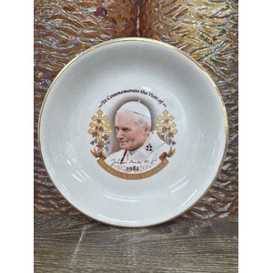 Souvenir Plate for Pope John Paul II Commemorate Visit in 1982