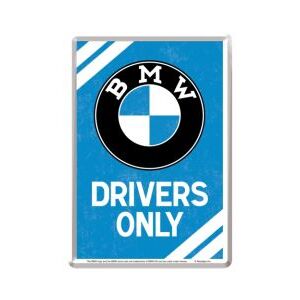 BMW Drivers Only Metal Sign - Postcard Size - Nostalgic Art