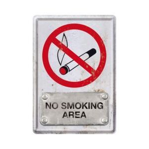 No Smoking Area Metal Sign - Postcard Size - Nostalgic Art