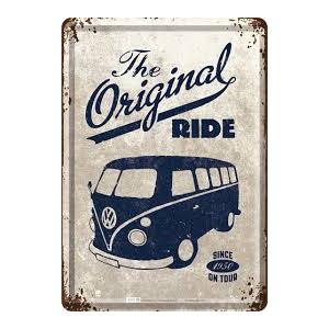 Volkswagen The Original Ride - Tin Sign - Postcard Size - Nostalgic Art