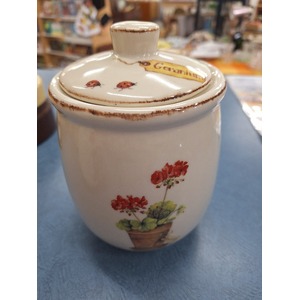 Ceramic Geranium Kitchen Canister