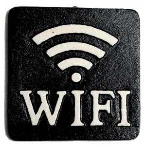 Cast Iron WiFi Wall Plaque Sign