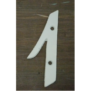 White Italic Cast Iron Metal House Number - 1