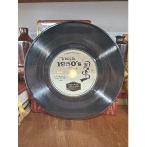 Tin Plate - Dinner Plate - Retro Vinyl Record Best of the 1950s